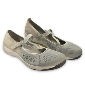 Dansko Haven Mary Jane Flats Gray Suede Comfort Shoe Sz 41 / US 10.5 - 11
